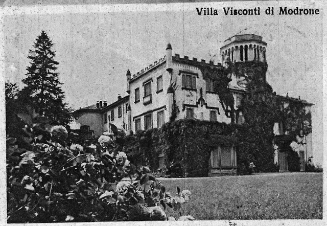 La Villa Visconti di Modrone in una foto d'epoca.